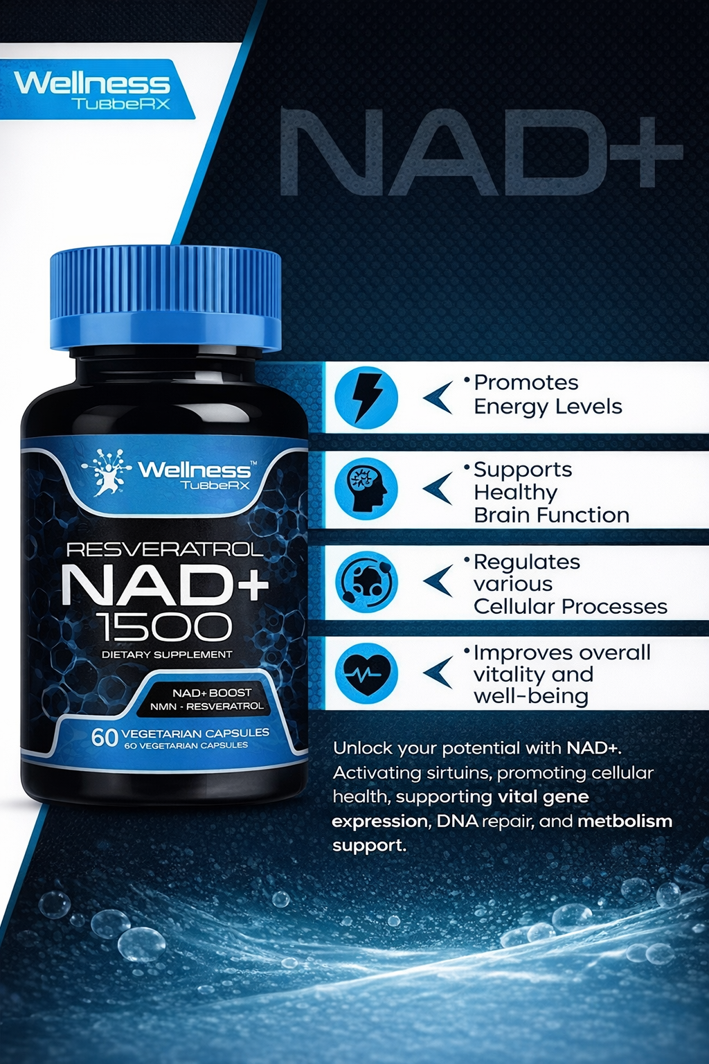 Nad+ con Resveratrol® - verified product USA