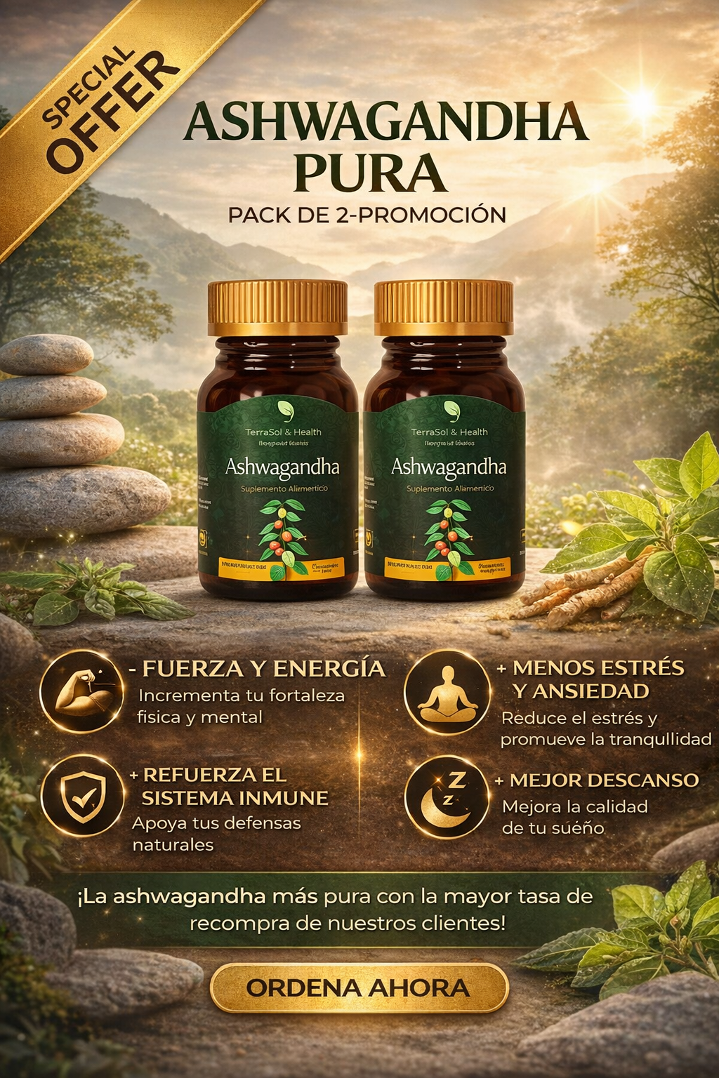 ASHWAGANDHA - ADAPTÓGENO - NATURAL