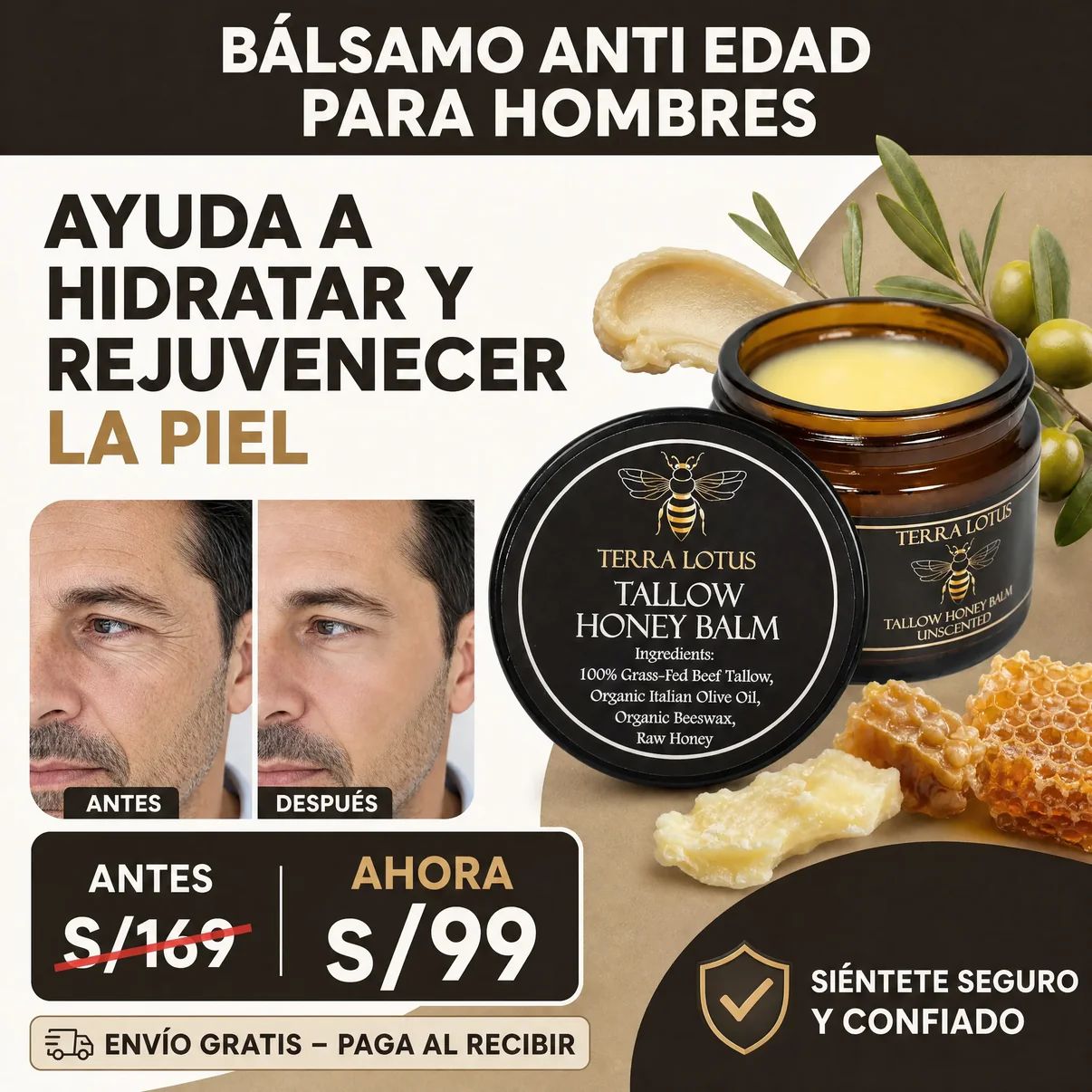 Crema Terra  Lotus -  Adíos Arrugas